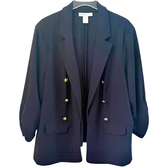 Military Style Dark Blue Blazer with Gold Buttons - Picture 1 of 9